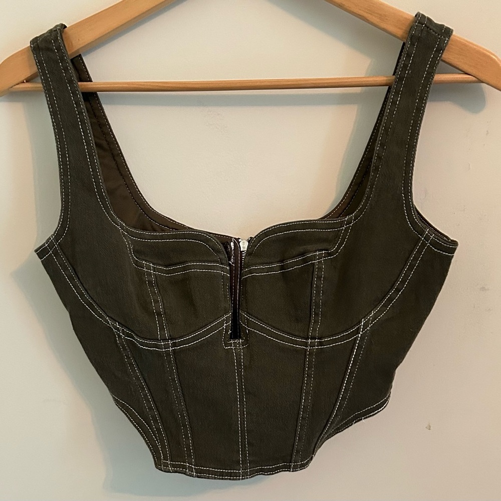 Green Corset Top